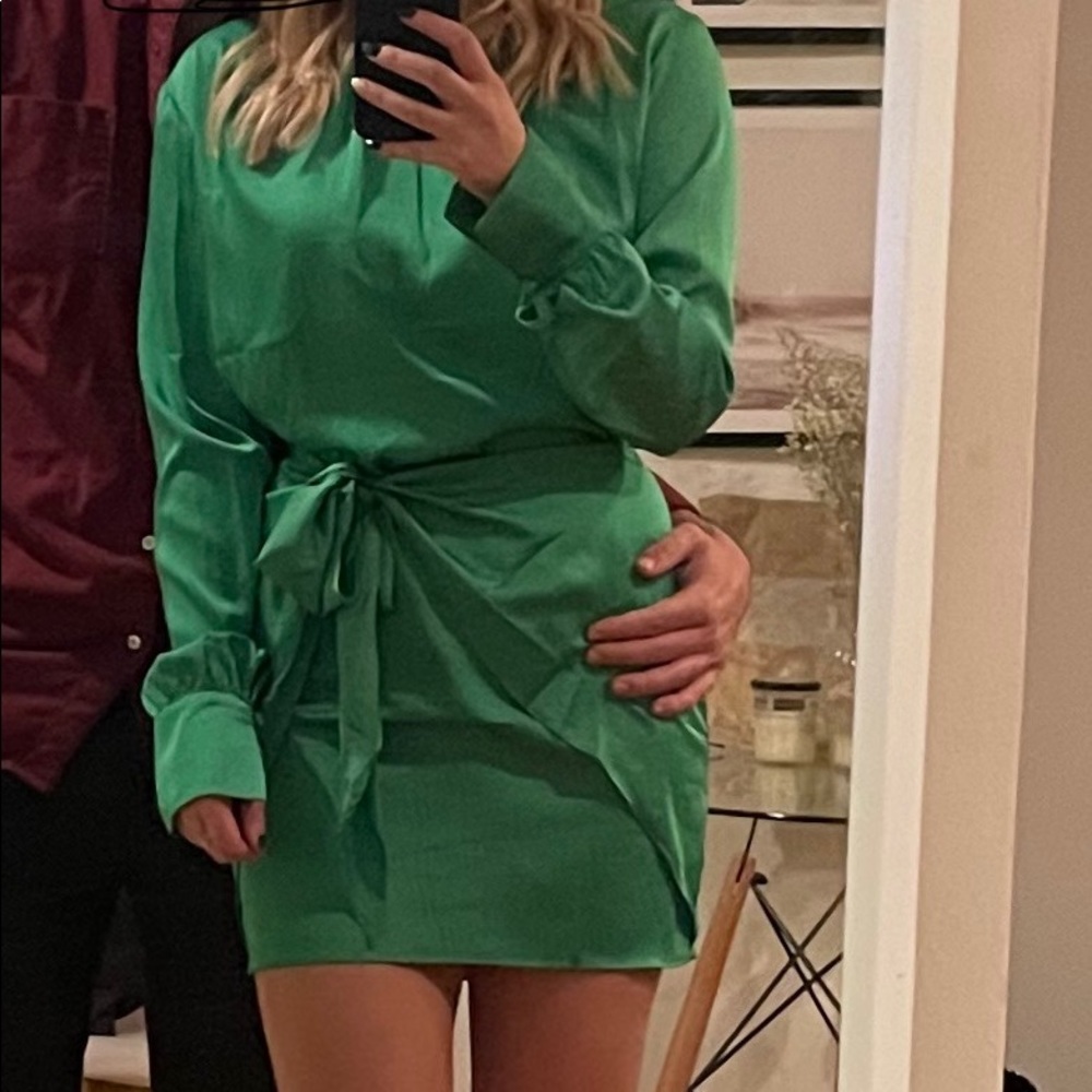 Runway Scout - Green, Size 6, long sleeve dress - Picture 2 of 2